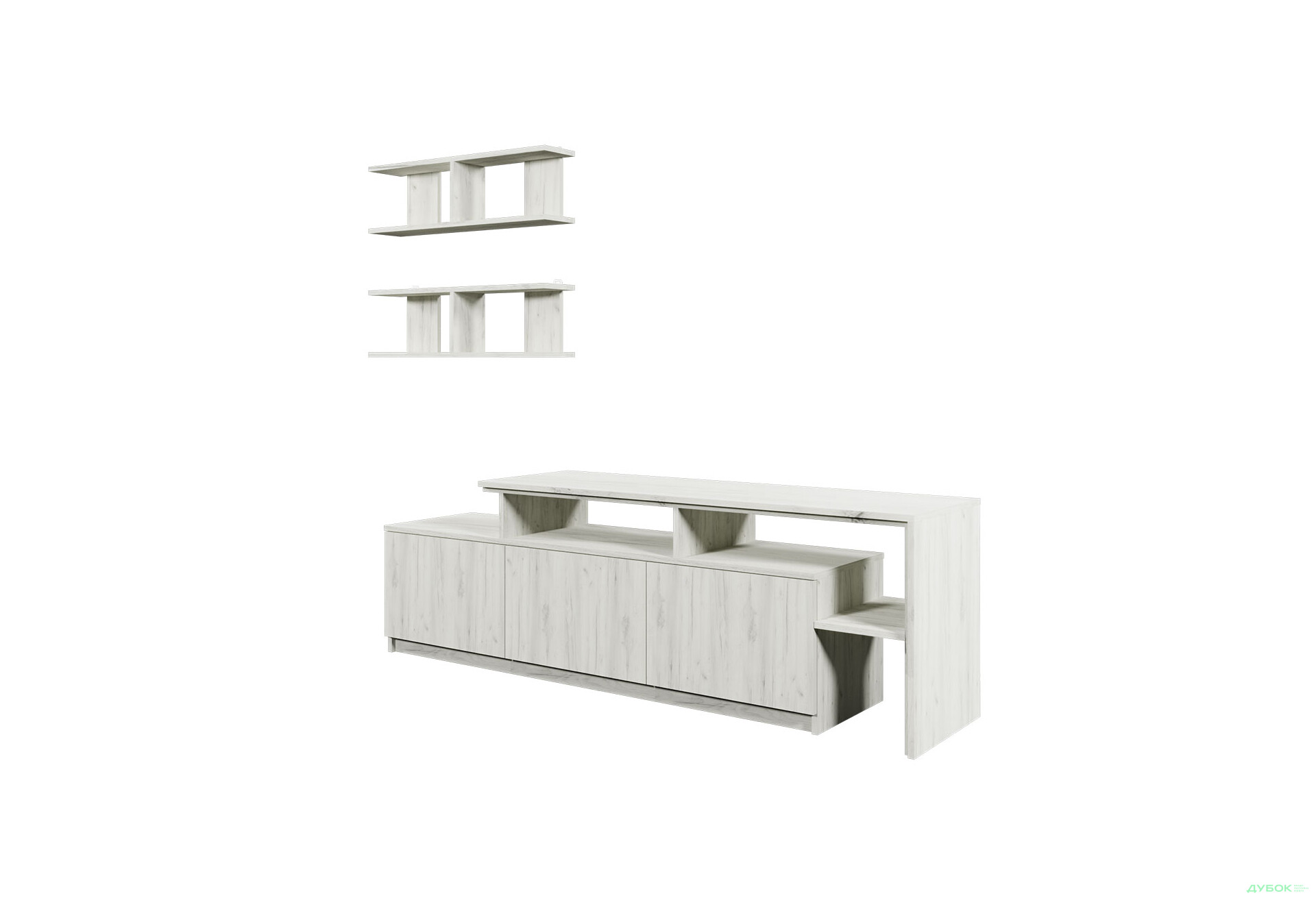 Изображение 2 - Гостиная Viant ВТ-5 с полками, тумба 180 см, дуб крафт белый