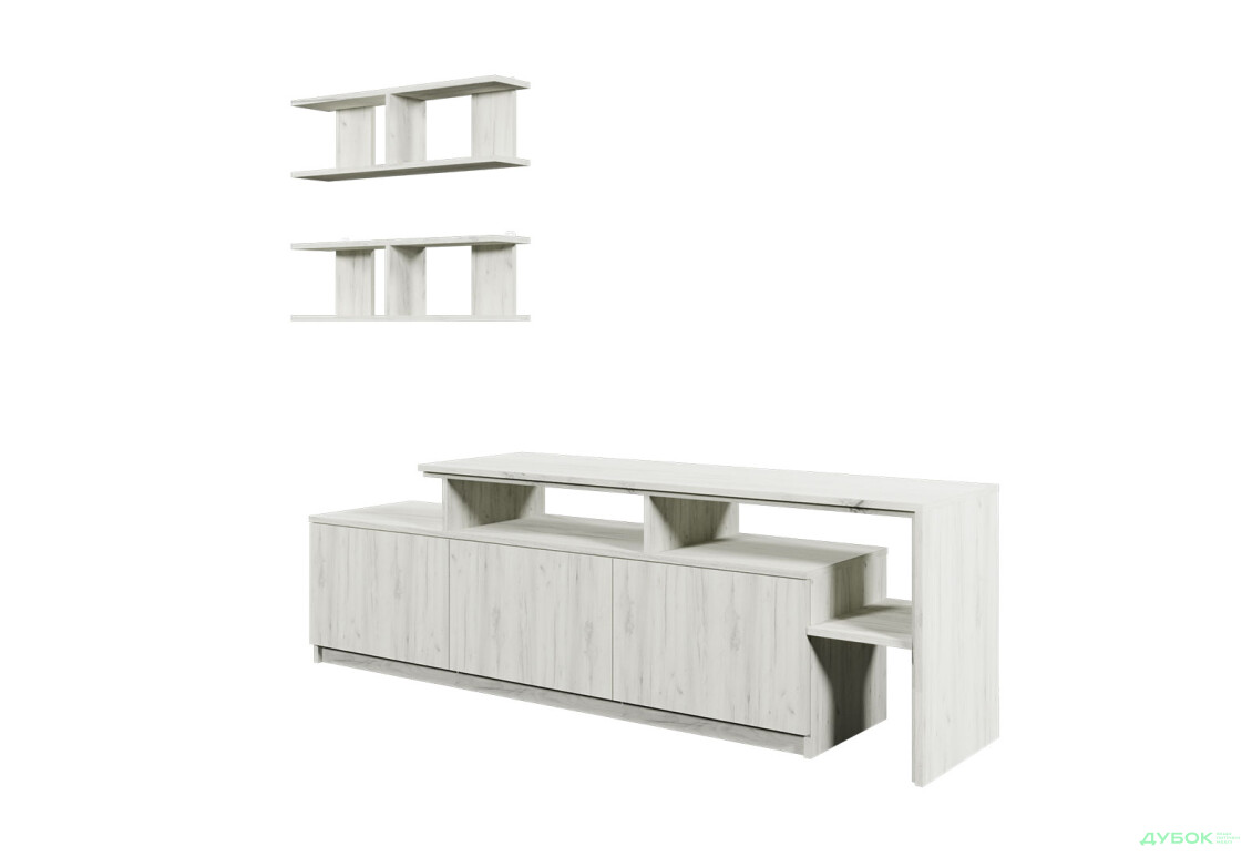 Изображение 2 - Гостиная Viant ВТ-5 с полками, тумба 180 см, дуб крафт белый