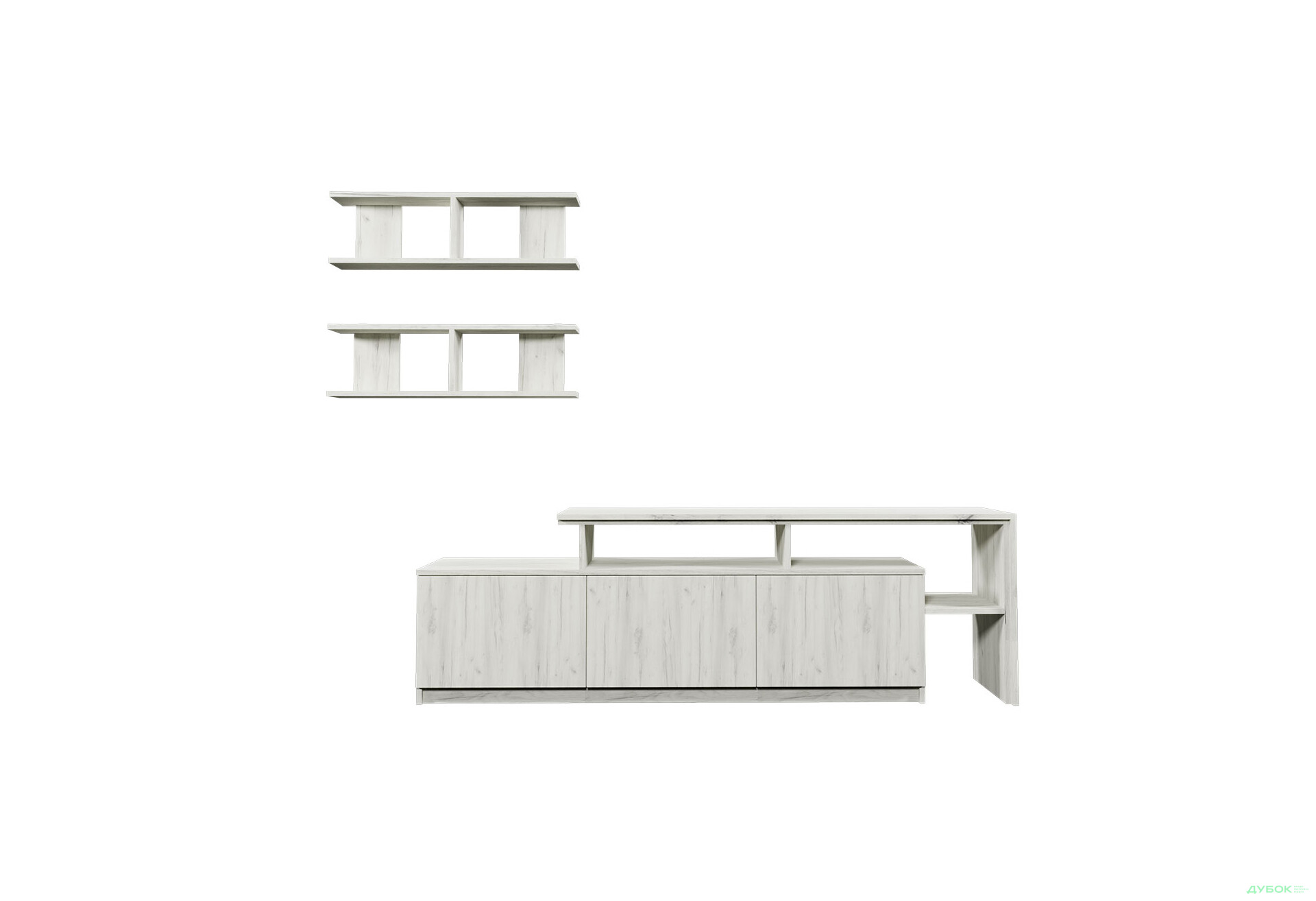 Изображение 3 - Гостиная Viant ВТ-5 с полками, тумба 180 см, дуб крафт белый