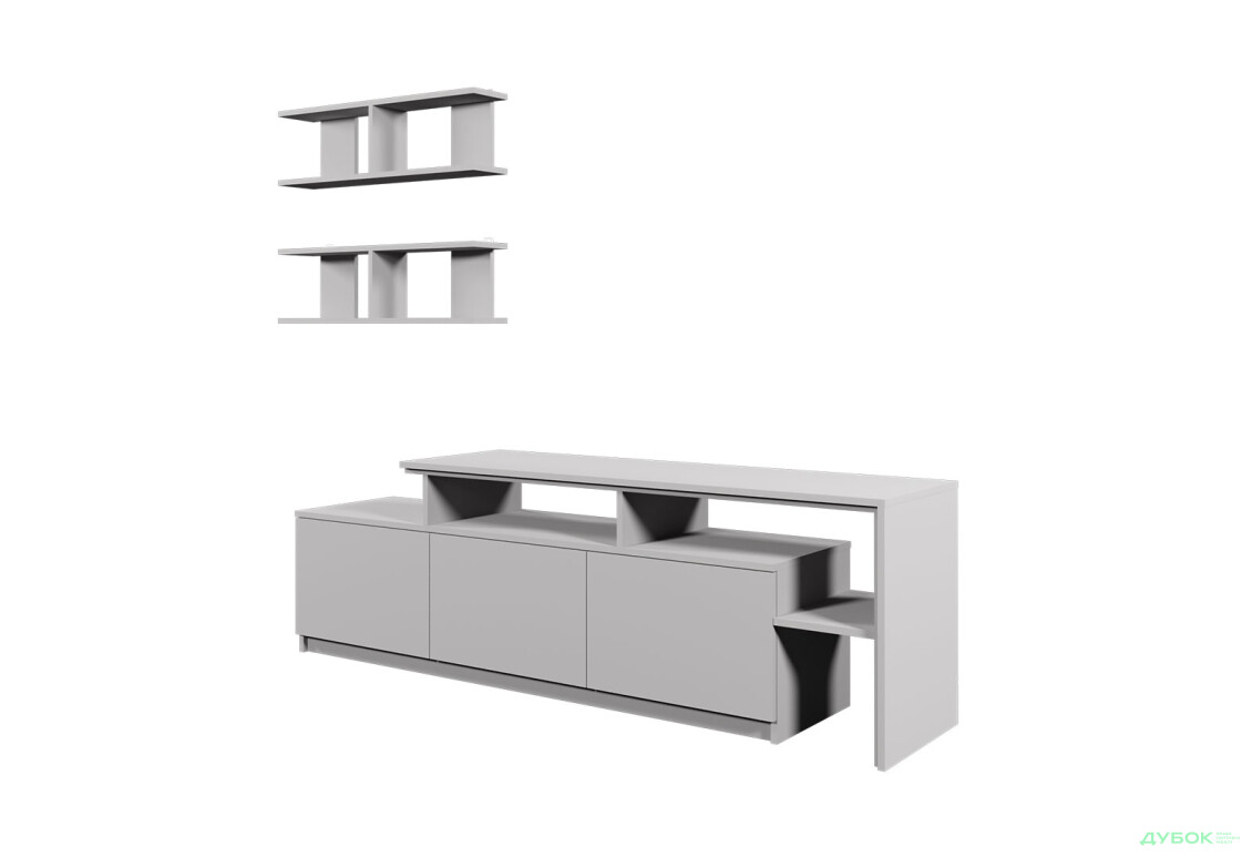 Изображение 2 - Гостиная Viant ВТ-5 с полками, тумба 180 см, серая