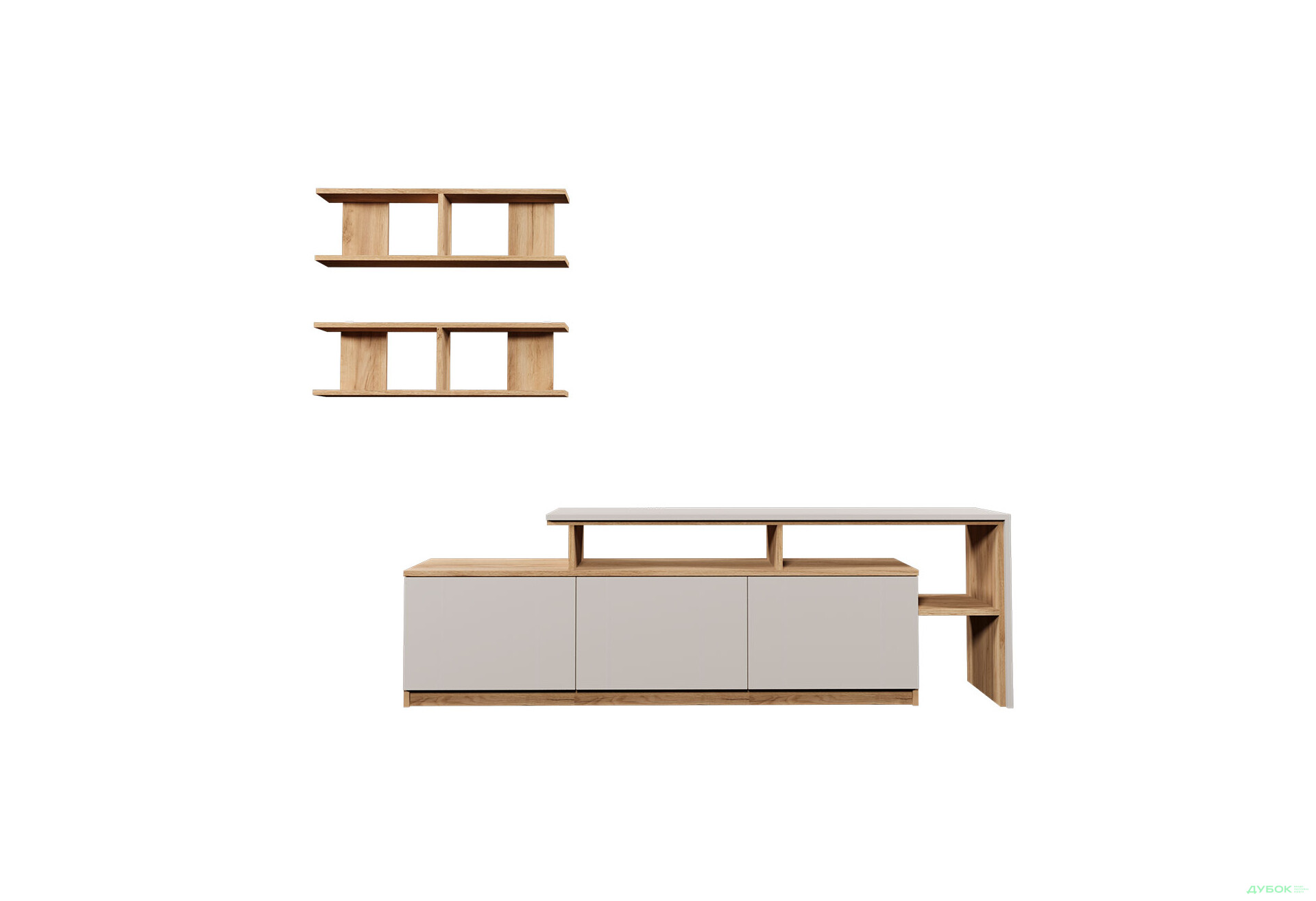 Изображение 2 - Гостиная Viant ВТ-5 с полками, тумба 180 см, дуб тахо / кашемир