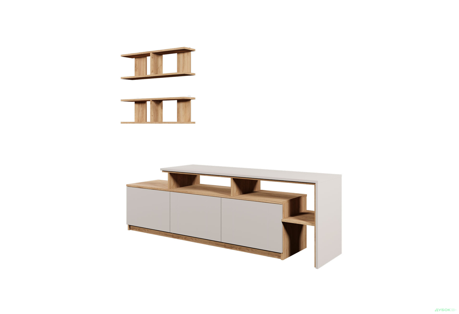Изображение 3 - Гостиная Viant ВТ-5 с полками, тумба 180 см, дуб тахо / кашемир