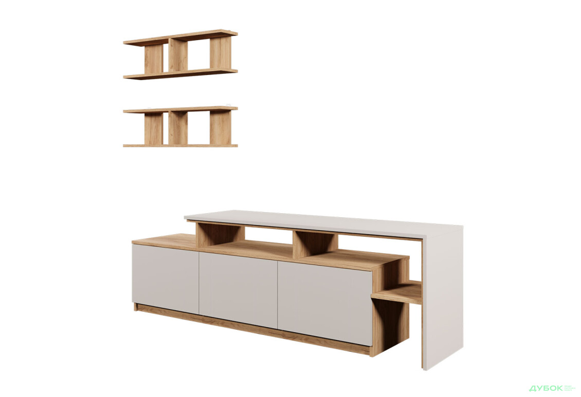 Изображение 3 - Гостиная Viant ВТ-5 с полками, тумба 180 см, дуб тахо / кашемир