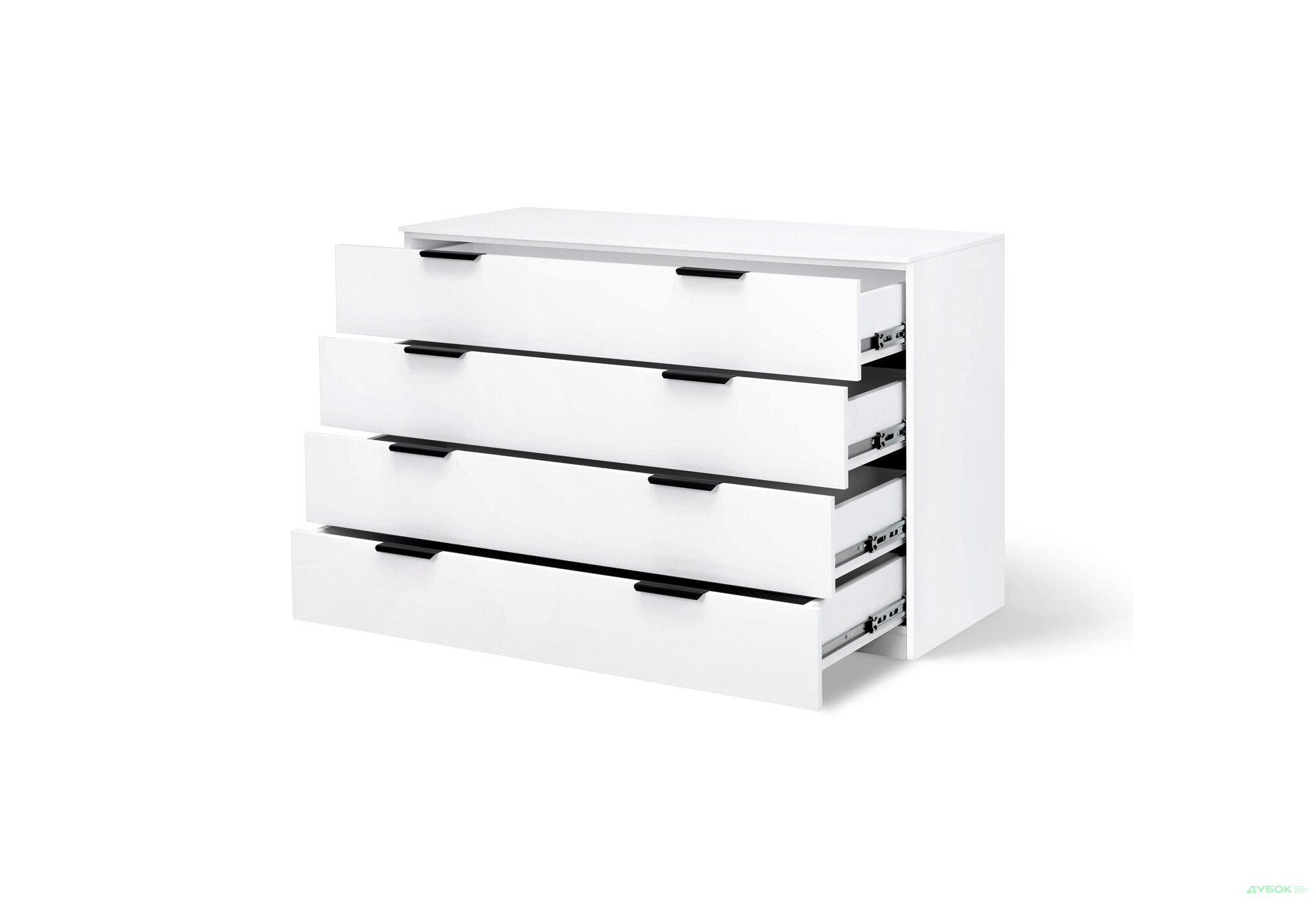 Зображення 3 - Комод MiroMark Міла з 4 шухлядами 70 см білий глянець