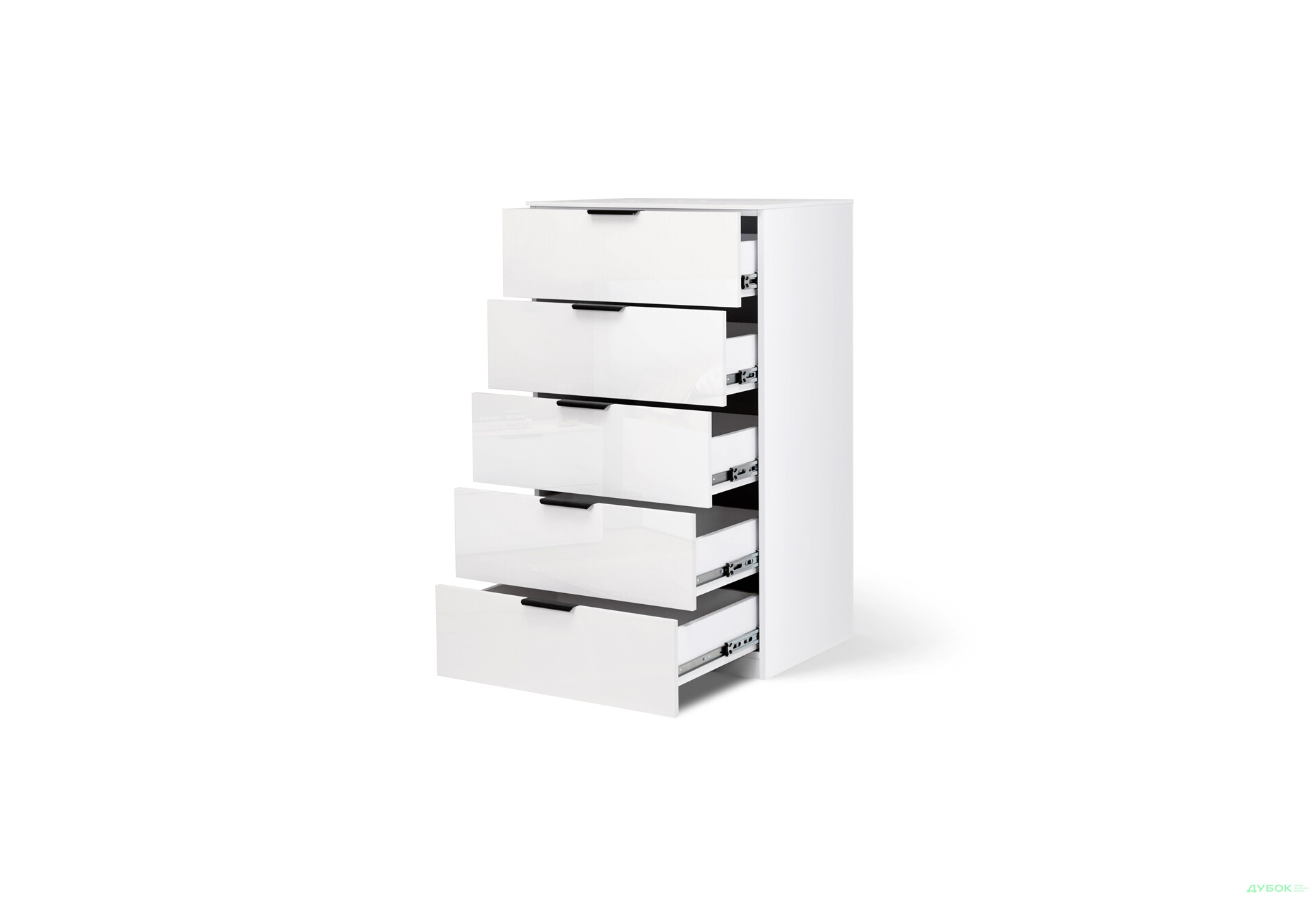 Зображення 3 - Комод MiroMark Міла з 5 шухлядами 125 см білий глянець