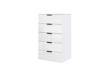 Комод MiroMark Міла з 5 шухлядами 125 см білий глянець