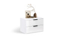 Изображение 2 - Тумба прикроватная МироМарк Мила с 2 ящиками 60 см белый глянец