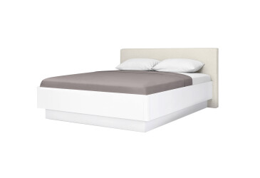 Кровать-подиум МироМарк Мила 160x200 подъёмная с каркасом, глянец белый