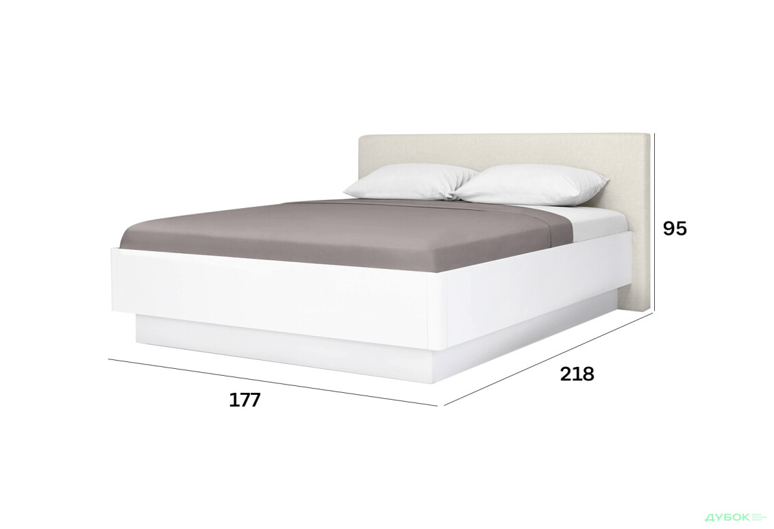 Изображение 6 - Кровать-подиум МироМарк Мила 160x200 подъёмная с каркасом, глянец белый