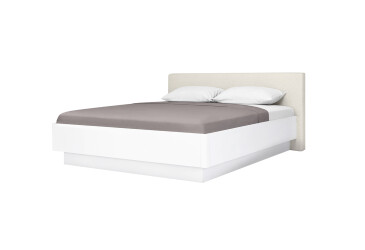 Кровать-подиум МироМарк Мила 180x200 подъёмная с каркасом, глянец белый