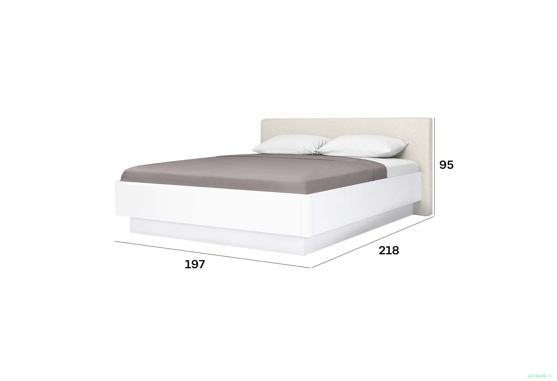 Изображение 6 - Кровать-подиум МироМарк Мила 180x200 подъёмная с каркасом, глянец белый