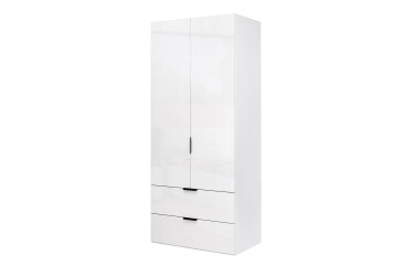 Шафа MiroMark Міла 2-дверна з шухлядами 89,6 см білий глянець