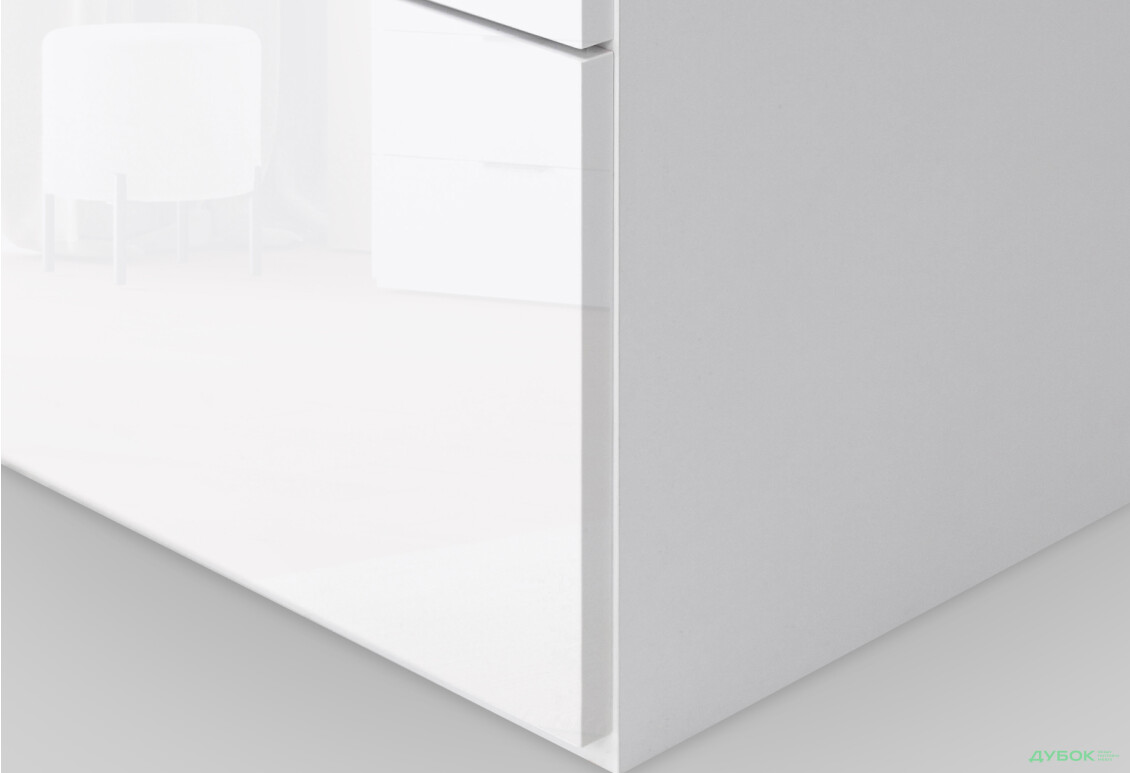 Изображение 5 - Шкаф МироМарк Мила 2-дверный с ящиками 89,6 см белый глянец