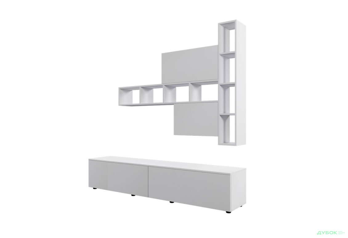 Изображение 2 - Гостиная Viant ВТ-6 с полками, тумба 180 см, белая