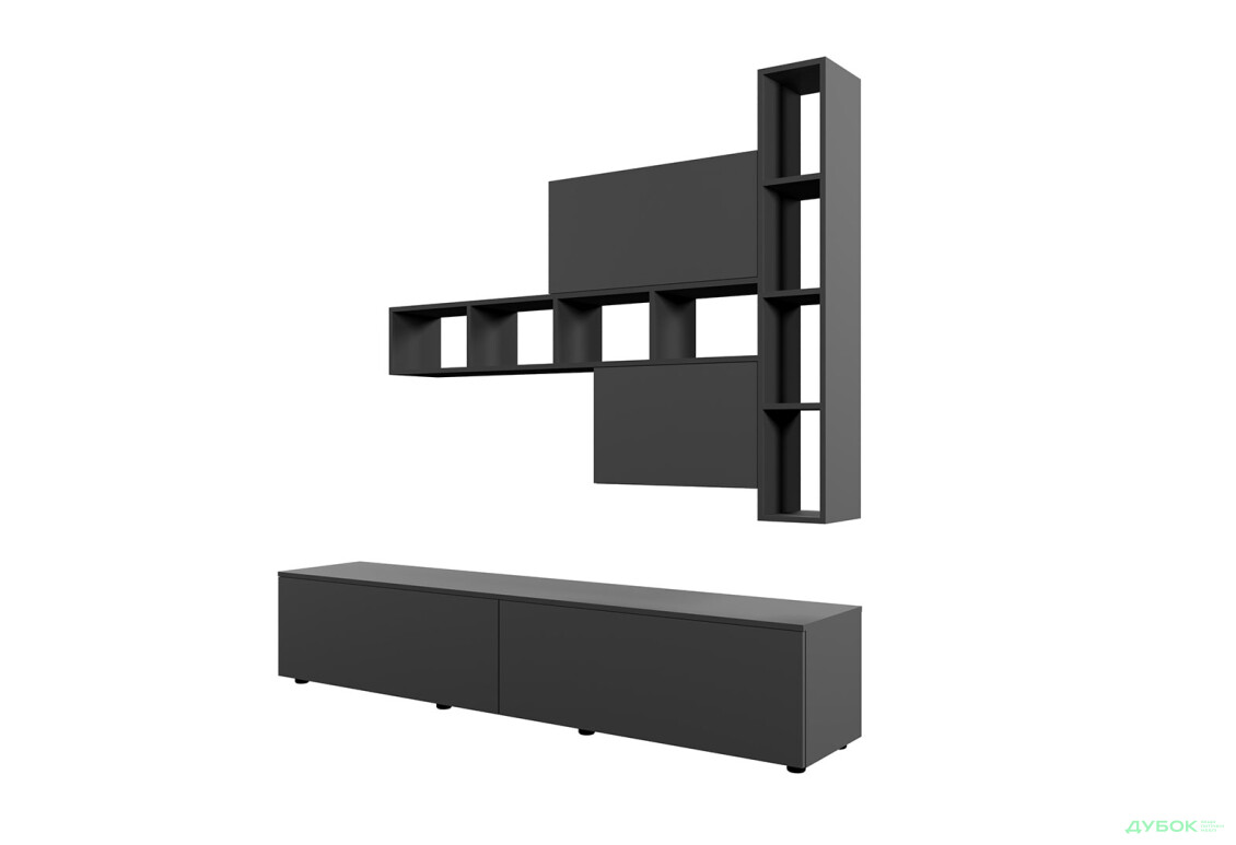 Изображение 2 - Гостиная Viant ВТ-6 с полками, тумба 180 см, антрацит