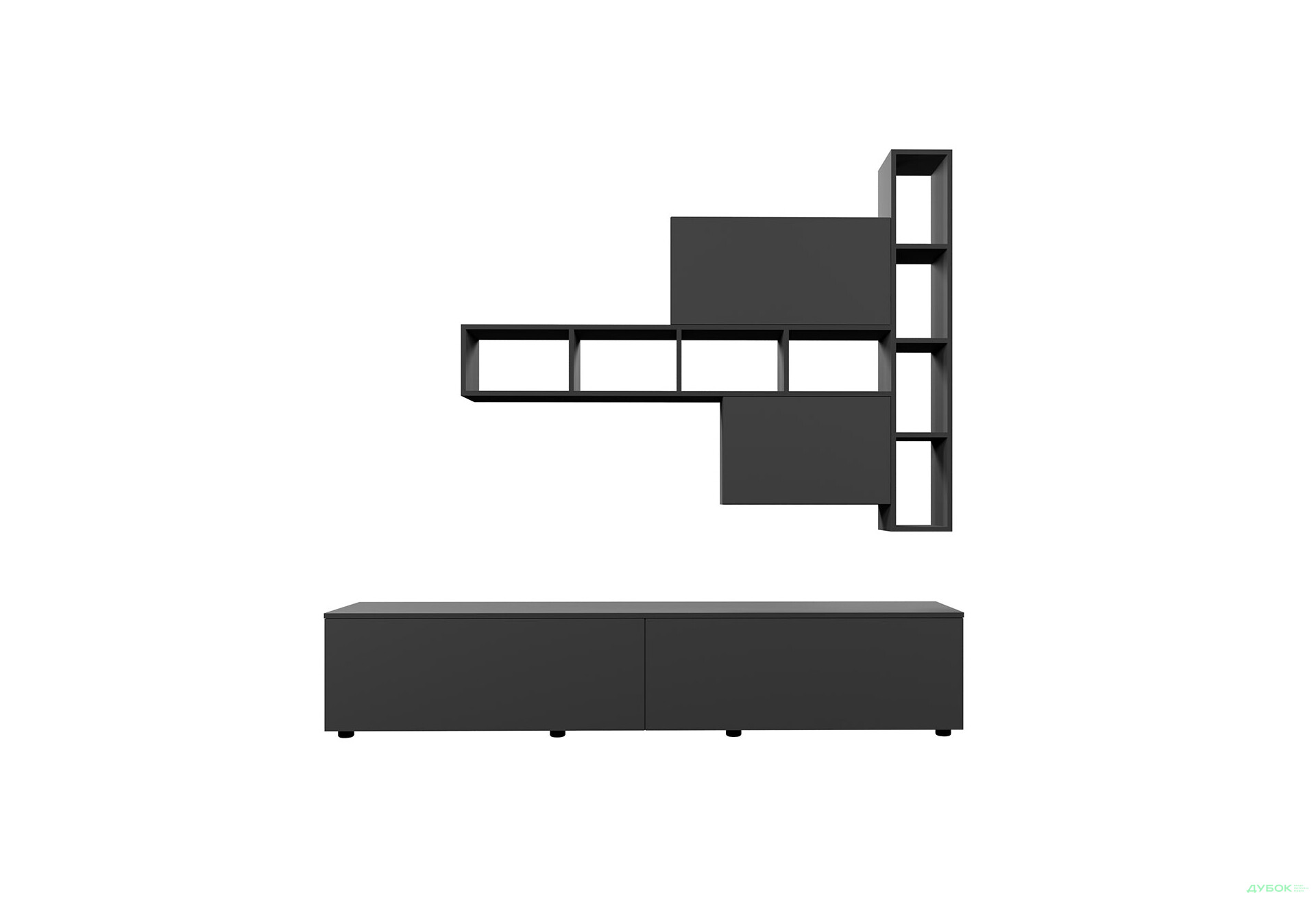 Изображение 3 - Гостиная Viant ВТ-6 с полками, тумба 180 см, антрацит