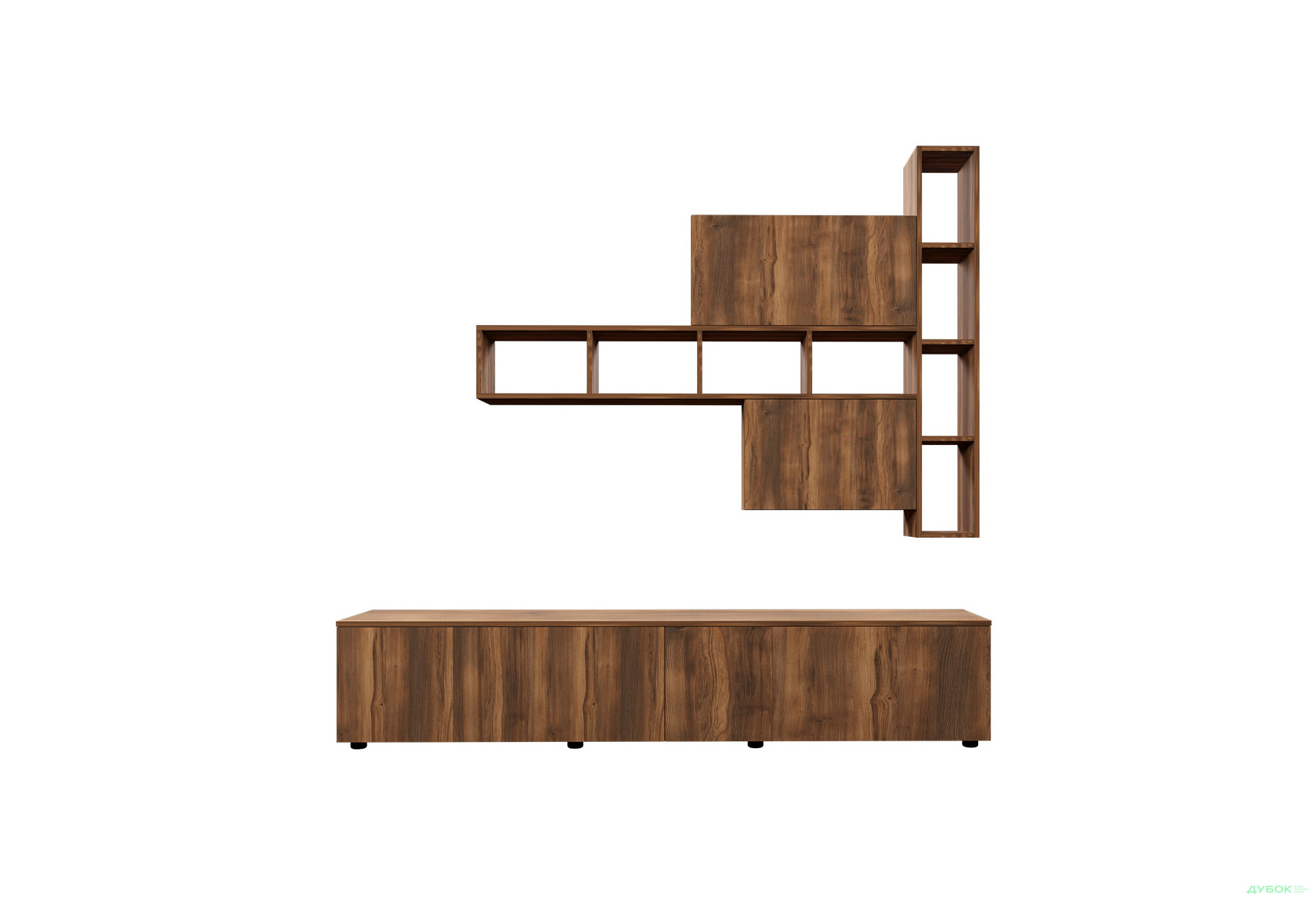 Изображение 3 - Гостиная Viant ВТ-6 с полками, тумба 180 см, янтарь