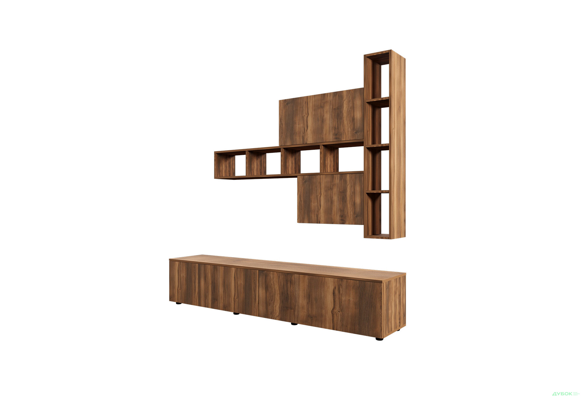 Изображение 2 - Гостиная Viant ВТ-6 с полками, тумба 180 см, янтарь