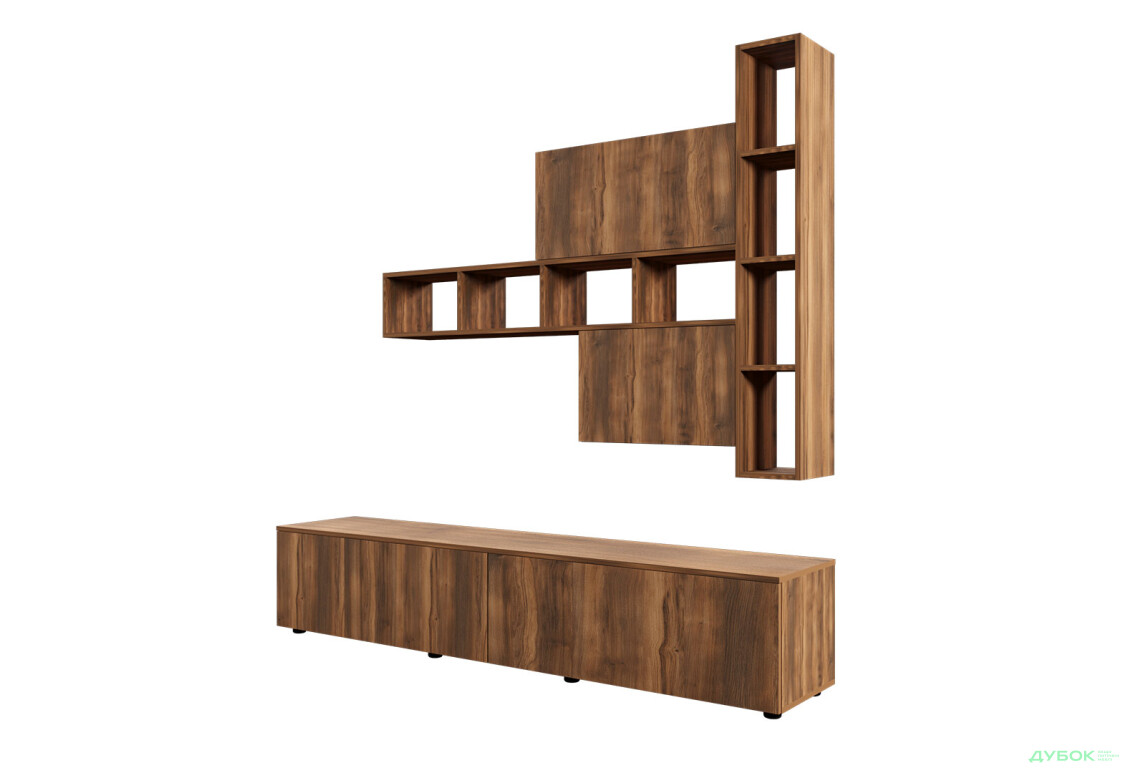 Изображение 2 - Гостиная Viant ВТ-6 с полками, тумба 180 см, янтарь