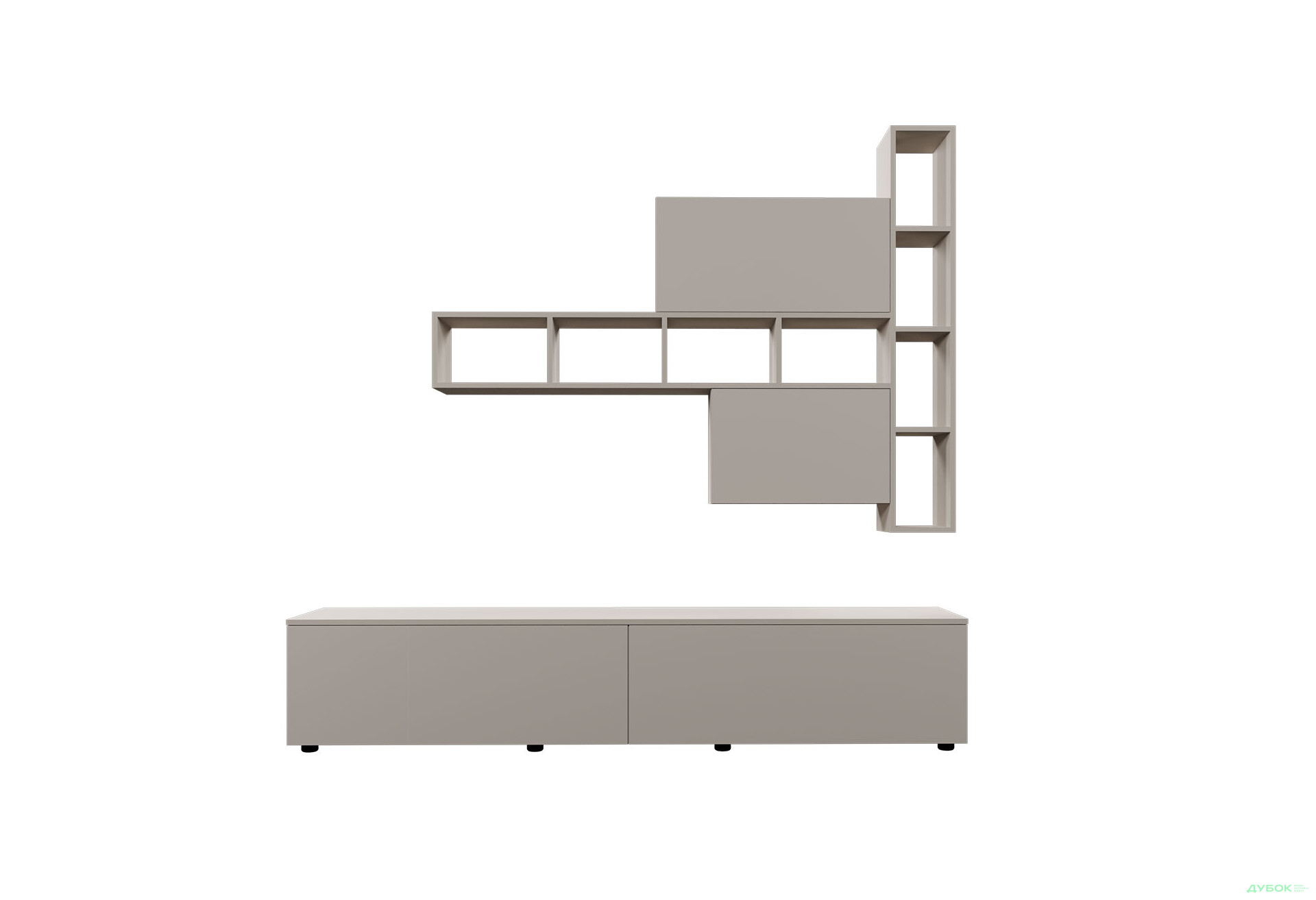 Изображение 3 - Гостиная Viant ВТ-6 с полками, тумба 180 см, кашемир