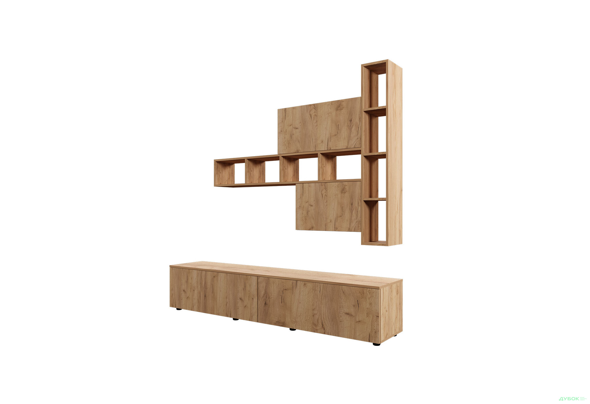 Изображение 2 - Гостиная Viant ВТ-6 с полками, тумба 180 см, дуб тахо