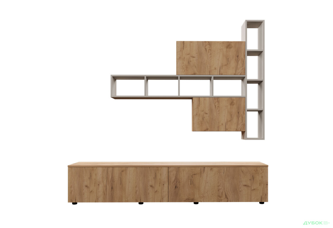 Изображение 3 - Гостиная Viant ВТ-6 с полками, тумба 180 см, дуб тахо / кашемир