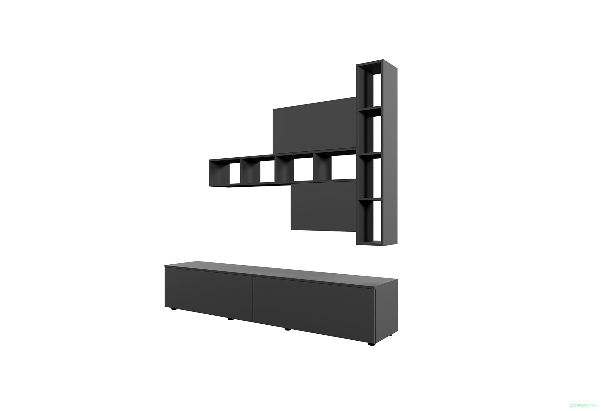 Изображение 2 - Гостиная Viant ВТ-6 с полками, тумба 200 см, антрацит