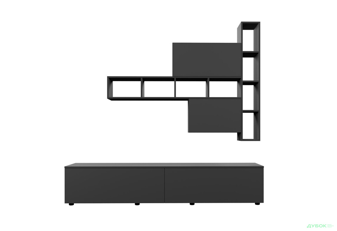 Изображение 3 - Гостиная Viant ВТ-6 с полками, тумба 200 см, антрацит