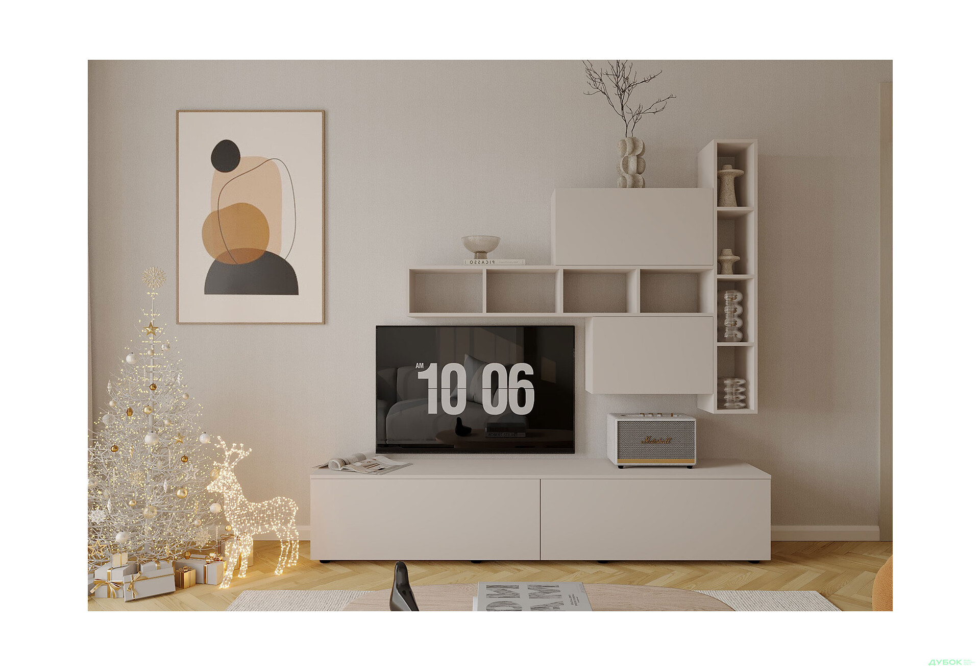 Изображение 1 - Гостиная Viant ВТ-6 с полками, тумба 200 см, кашемир