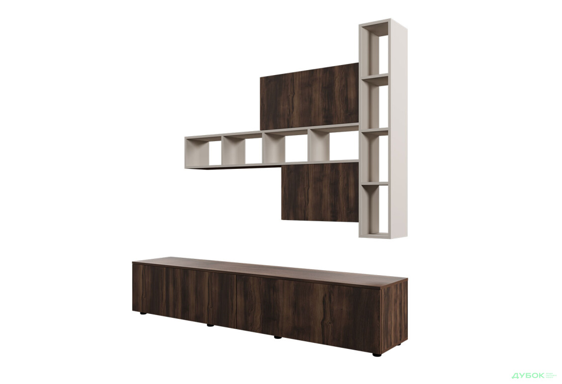 Изображение 3 - Гостиная Viant ВТ-6 с полками, тумба 200 см, кашемир / ристретто