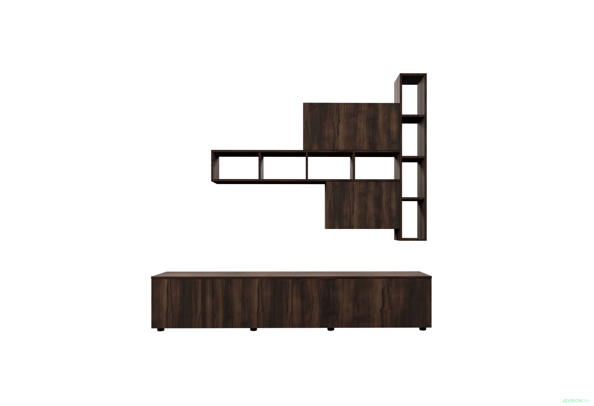 Изображение 2 - Гостиная Viant ВТ-6 с полками, тумба 200 см, ристретто