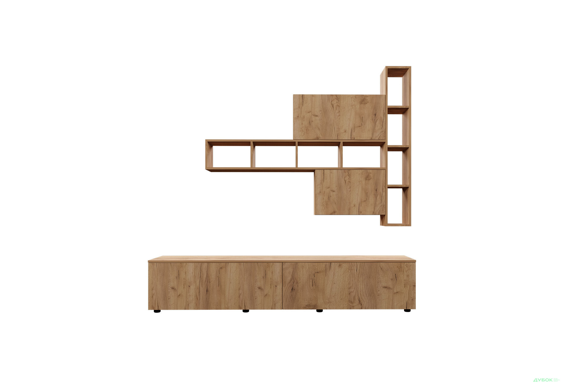 Изображение 3 - Гостиная Viant ВТ-6 с полками, тумба 200 см, дуб тахо