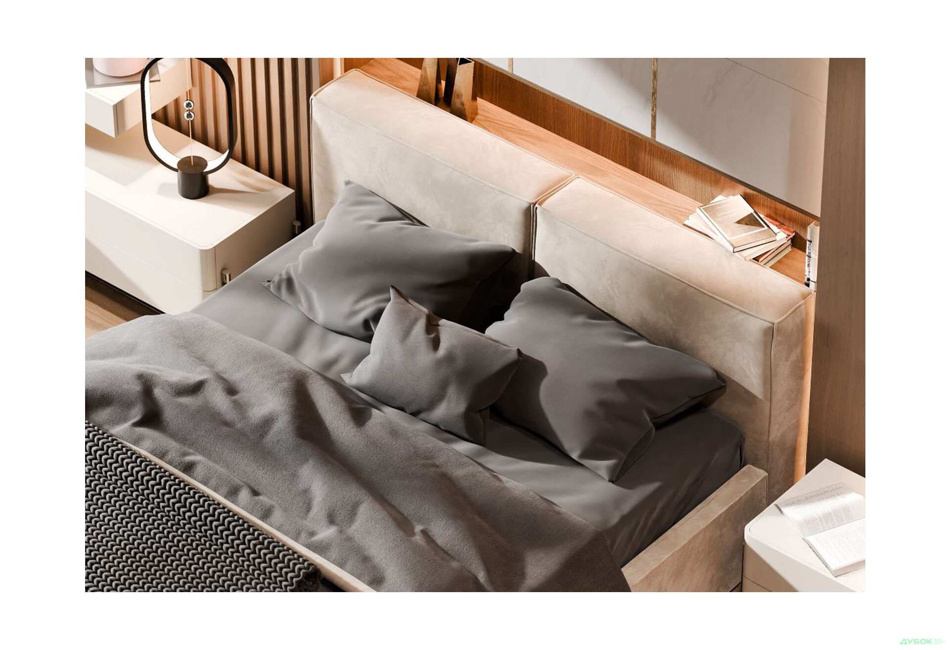 Зображення 5 - Ліжко-подіум Світ Меблів Ванесса 4, 160х200 см без механізму, велюр Багіра 32