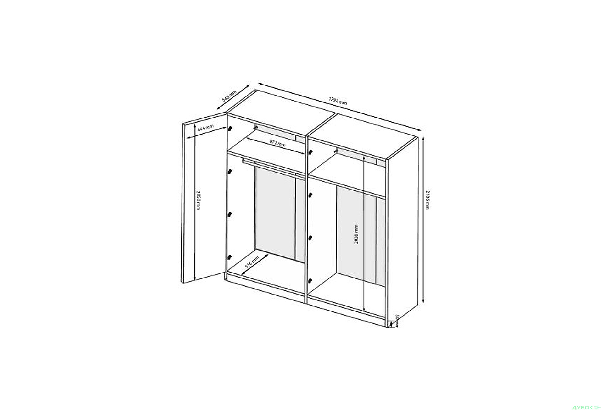 Изображение 5 - Шкаф МироМарк Мила 4-дверный 179,2 см белый глянец