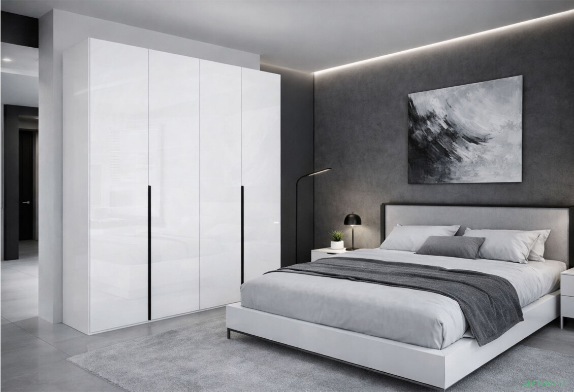 Зображення 2 - Шафа MiroMark Міла 4-дверна 179,2 см білий глянець