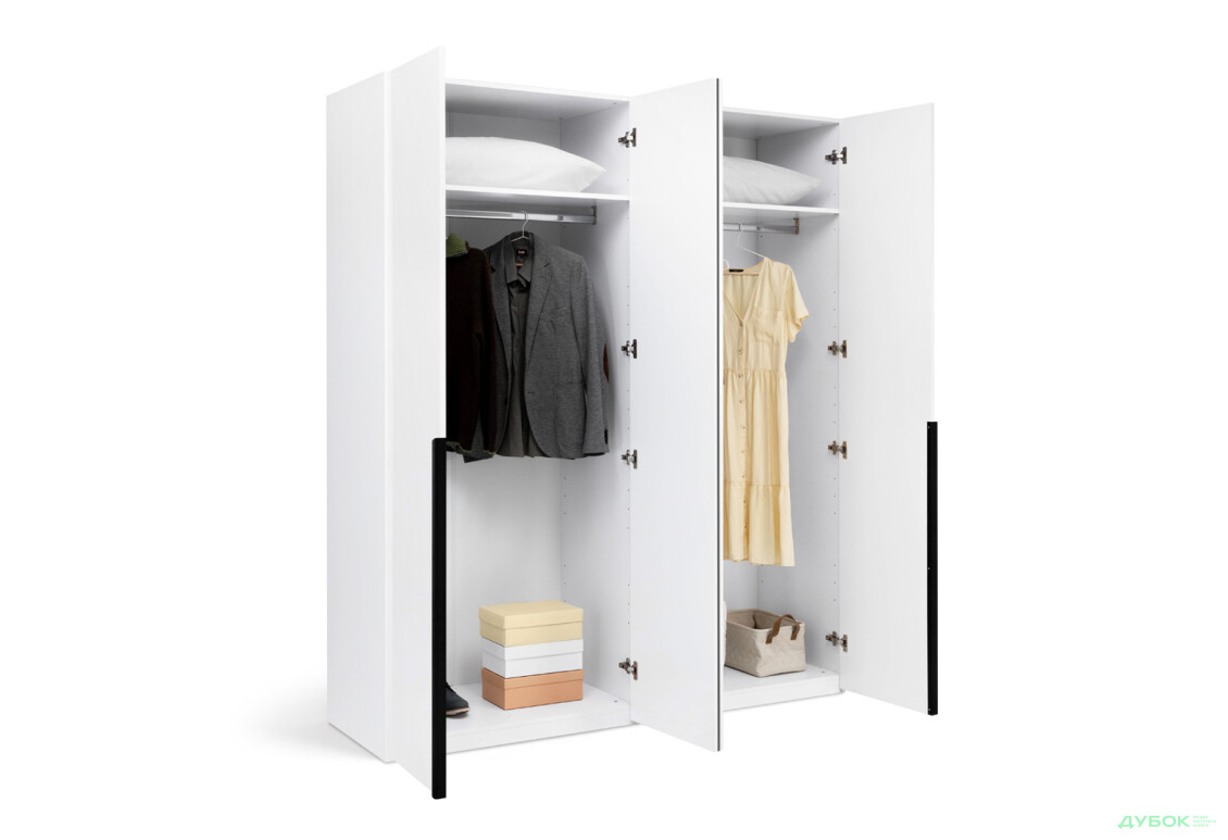 Изображение 2 - Шкаф МироМарк Мила 4-дверный с зеркалом 179,2 см белый глянец