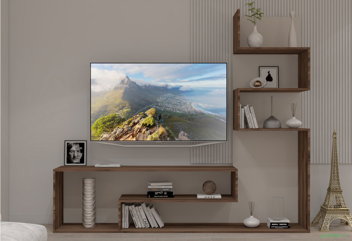 Гостиная Viant ВТ-7 со стелажом 180 см, кашемир / ристретто