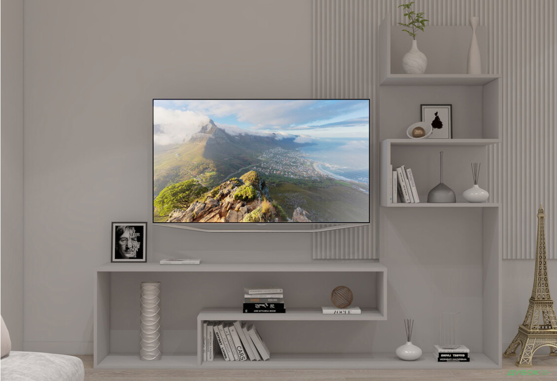 Гостиная Viant ВТ-7 со стелажом 180 см, серая