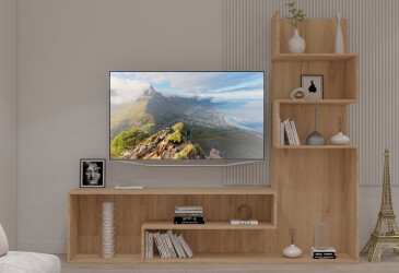 Гостиная Viant ВТ-7 со стелажом 180 см, дуб тахо