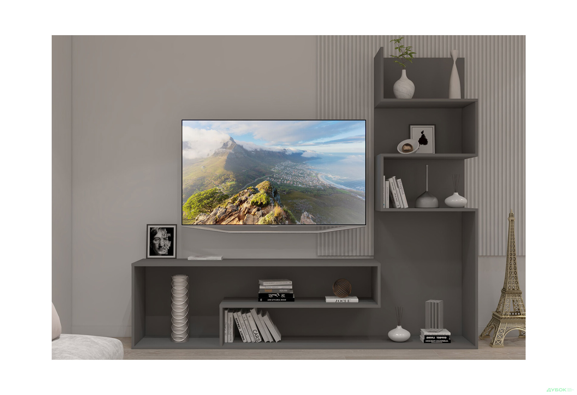 Изображение 1 - Гостиная Viant ВТ-7 со стелажом 200 см, антрацит