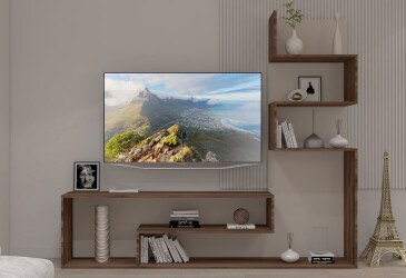 Гостиная Viant ВТ-7 со стелажом 200 см, кашемир / ристретто