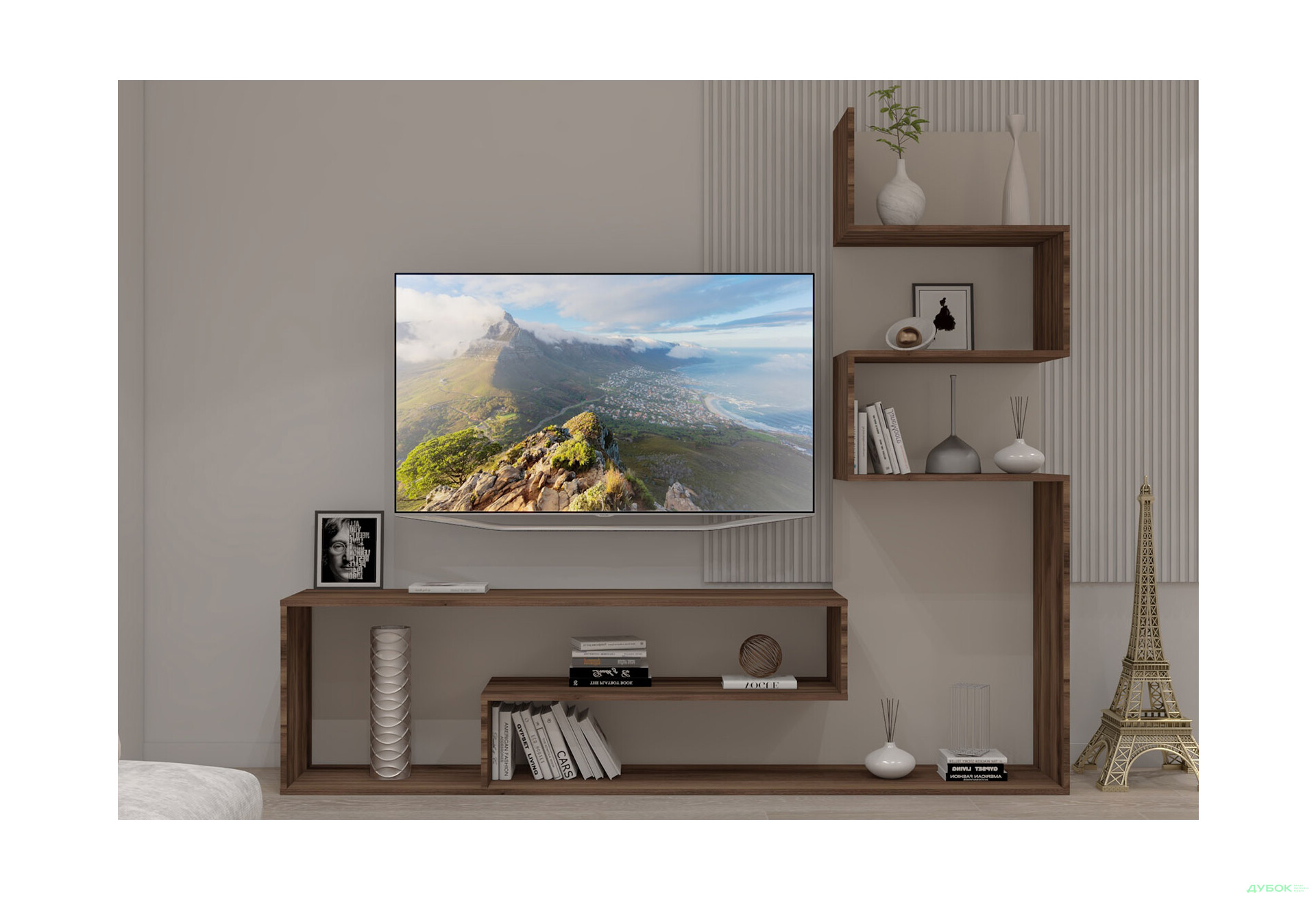 Изображение 1 - Гостиная Viant ВТ-7 со стелажом 200 см, кашемир / ристретто