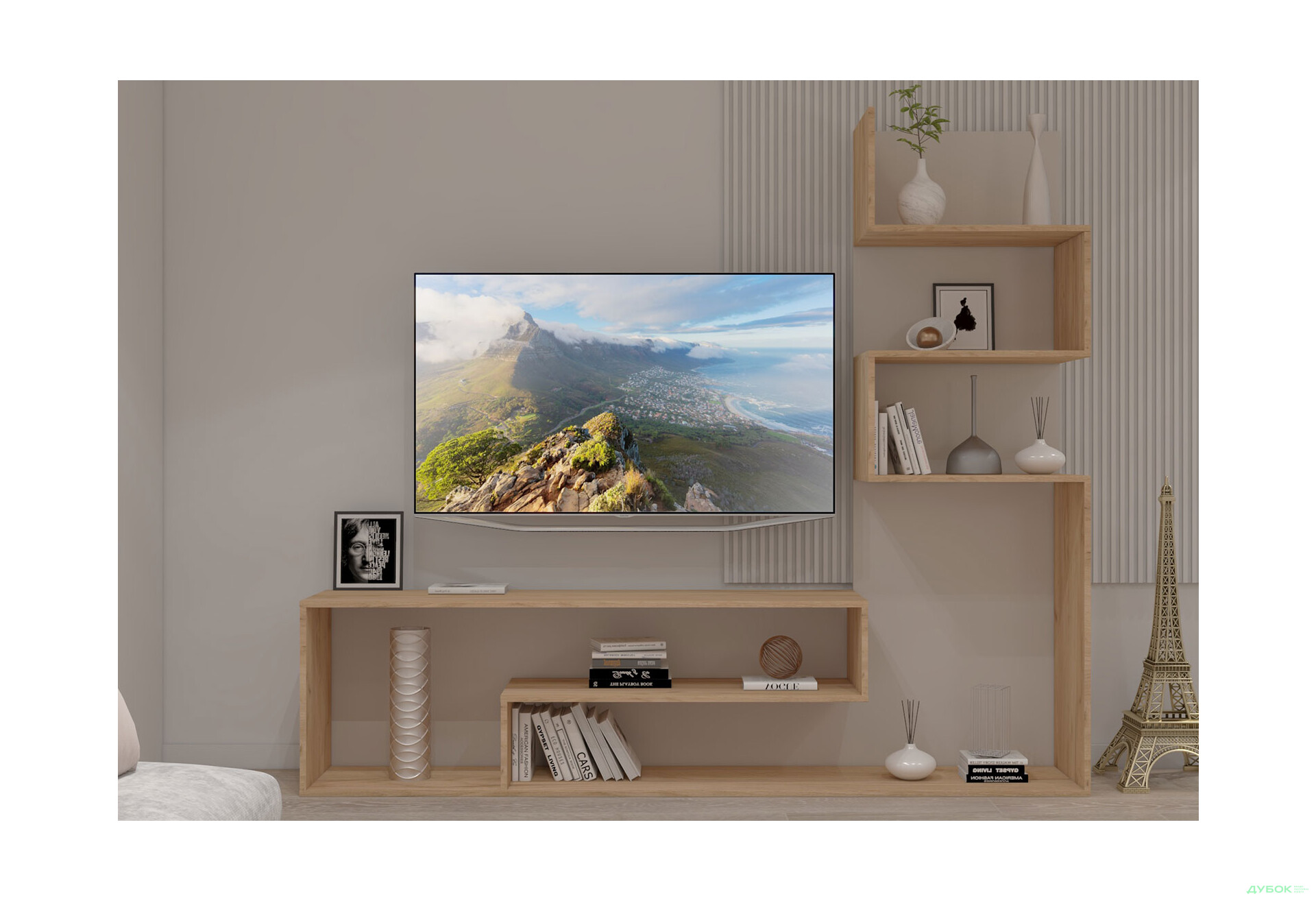 Изображение 1 - Гостиная Viant ВТ-7 со стелажом 200 см, дуб тахо / кашемир