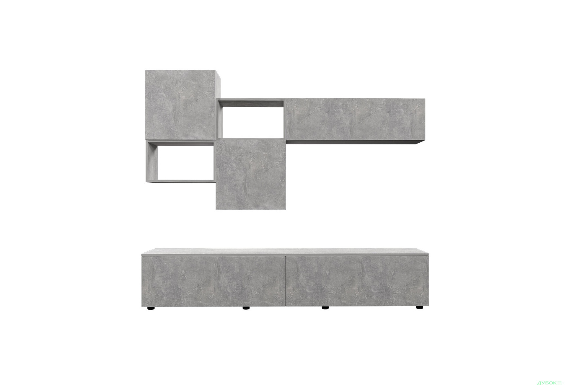 Зображення 2 - Вітальня Viant ВТ-8 з навісними полицями 180 см, індастріал