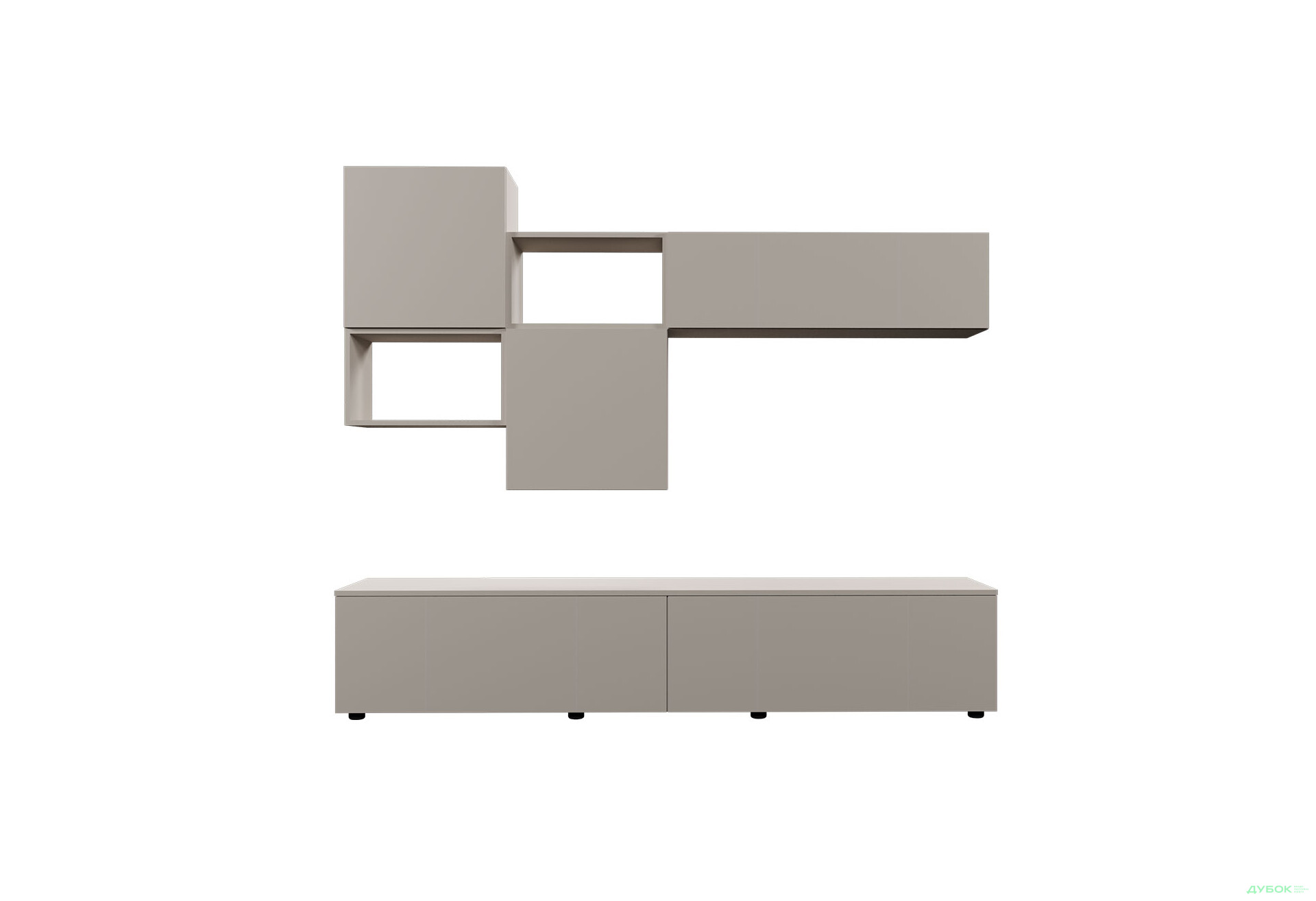 Зображення 3 - Вітальня Viant ВТ-8 з навісними полицями 180 см, кашемір