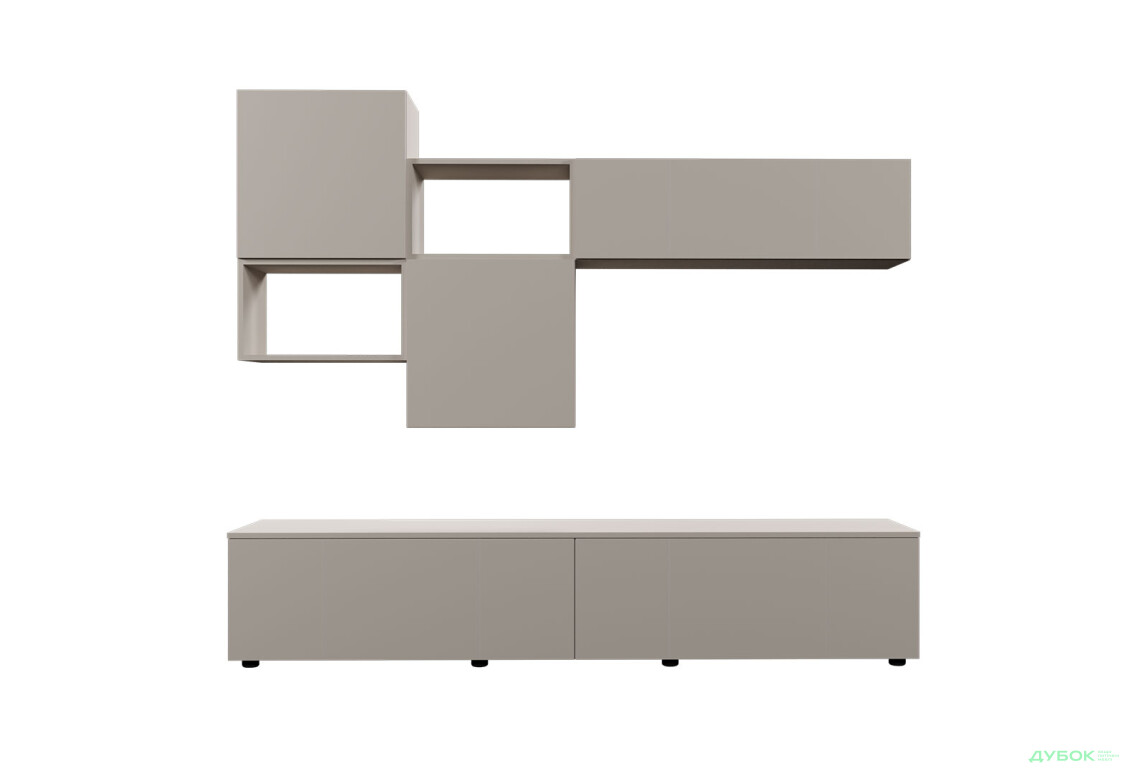 Зображення 3 - Вітальня Viant ВТ-8 з навісними полицями 180 см, кашемір