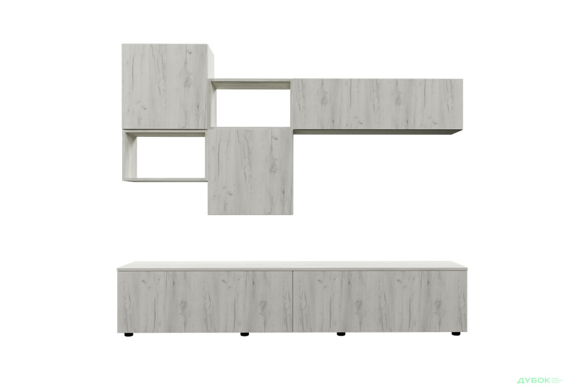 Изображение 2 - Гостиная Viant ВТ-8 с навесными полками 180 см, дуб крафт белый