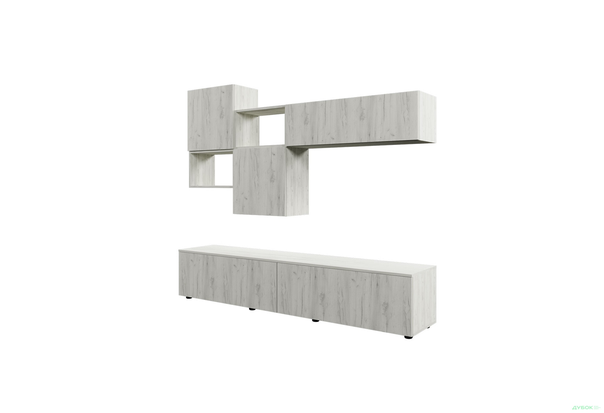 Изображение 3 - Гостиная Viant ВТ-8 с навесными полками 180 см, дуб крафт белый