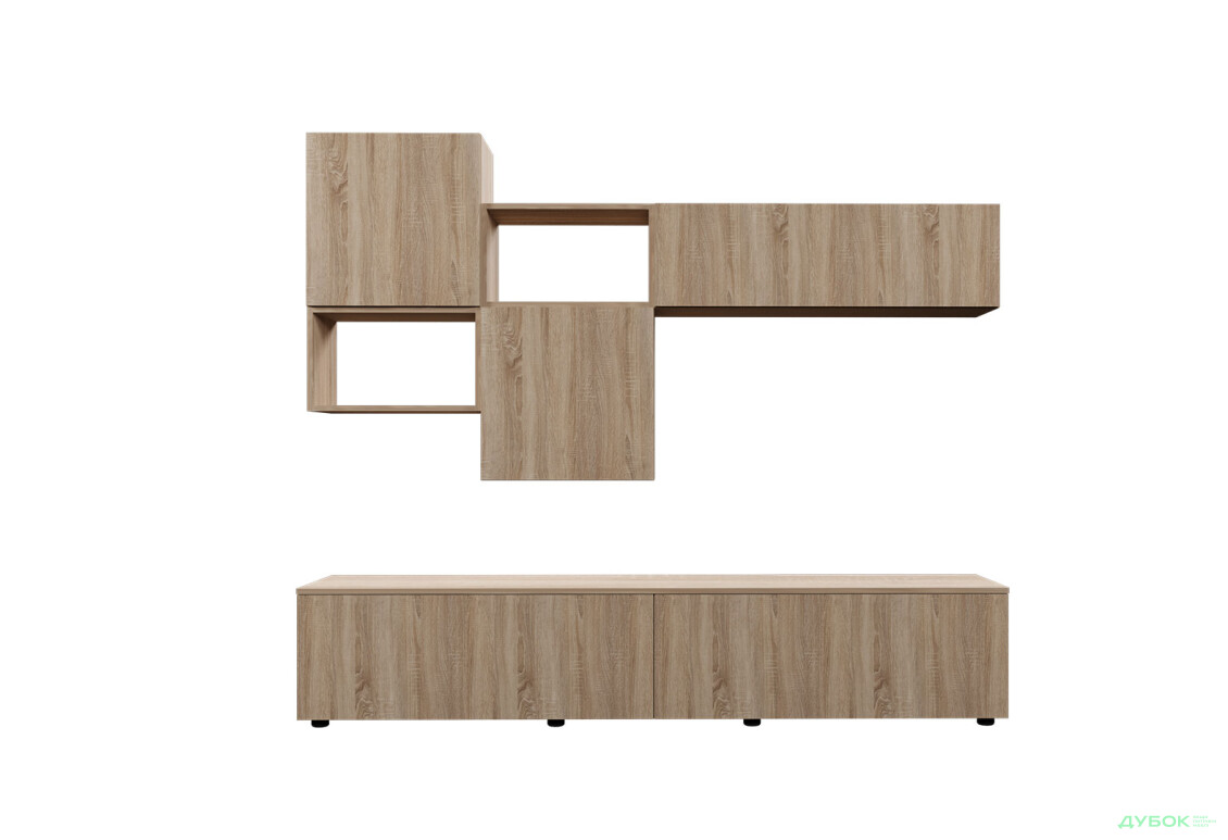 Зображення 3 - Вітальня Viant ВТ-8 з навісними полицями 180 см, дуб сонома