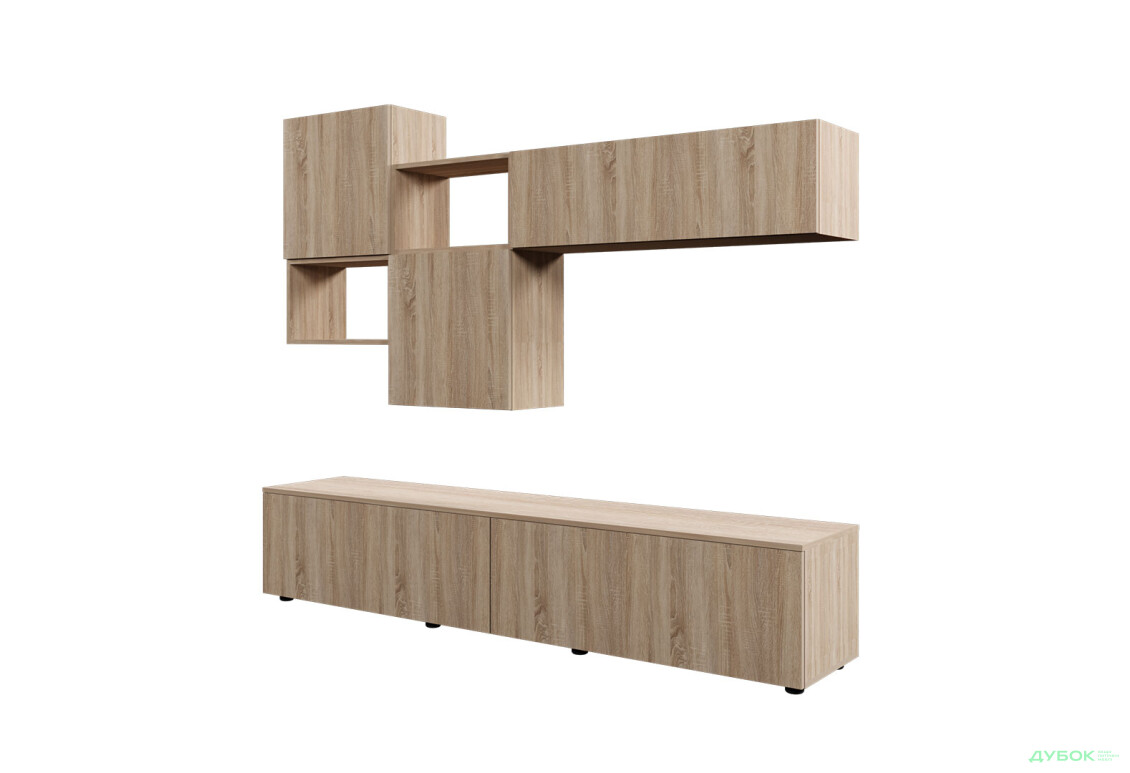 Зображення 2 - Вітальня Viant ВТ-8 з навісними полицями 180 см, дуб сонома